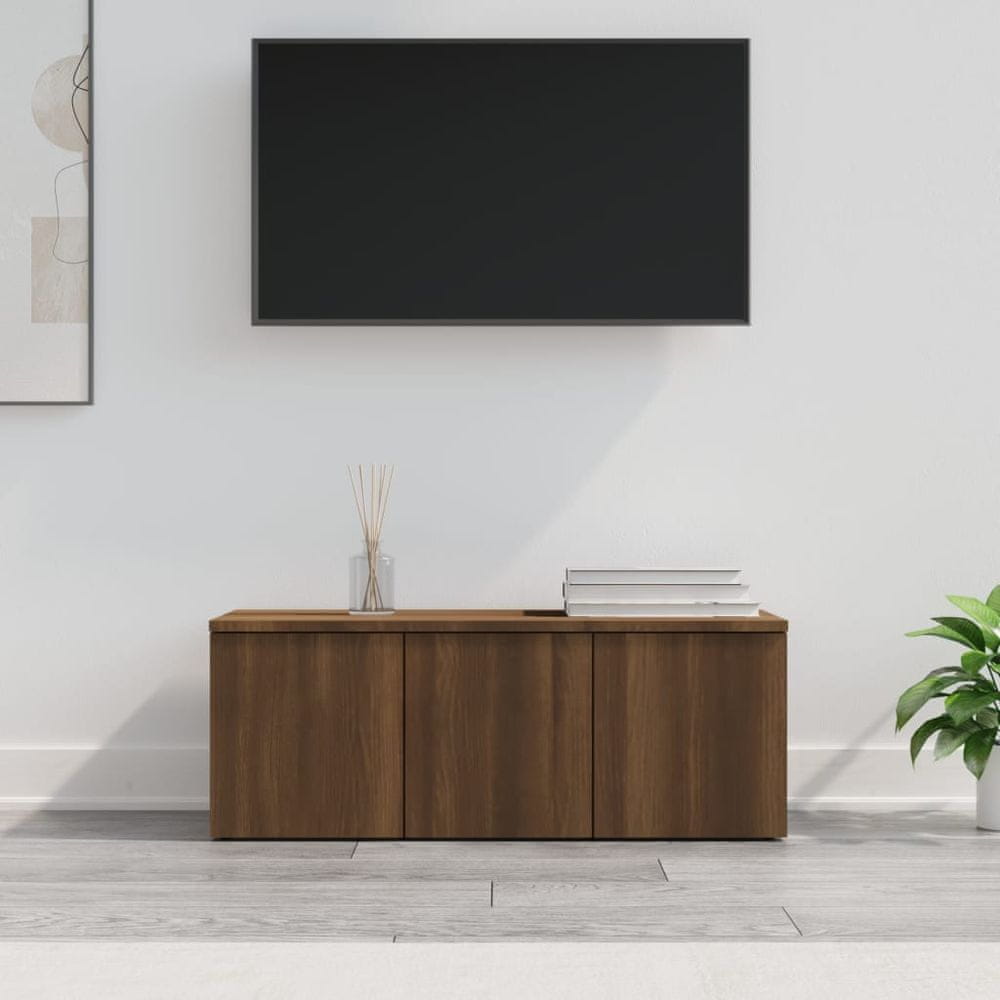 Vidaxl TV skrinka hnedý dub 80x34x30 cm spracované drevo